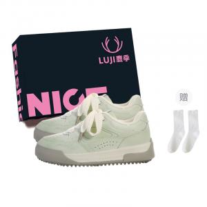 Низкие женские скейтбордистские кроссовки Luji, зеленый (shoe box+socks)