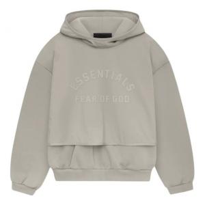 Худи Fear of God Essentials SS24 Nylon Fleece 'Seal', серый