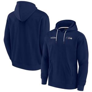 Унисекс Fanatics Signature College Navy Seattle Seahawks Супермягкий флисовый пуловер с капюшоном, цвет Sea Navy