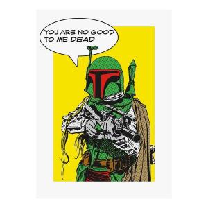 Фреска Komar Star Wars Comic Quote Boba_Fett, разноцветный
