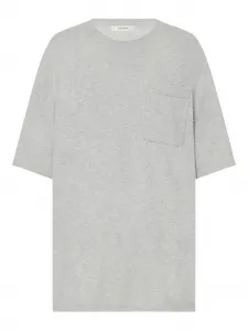 Хлопковая футболка THE ROW, серый