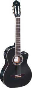 Акустическая гитара Ortega Guitars RCE141BK Family Series Pro Acoustic Electric Nylon Classical 6-String Guitar w/ Free Bag, Solid Canadian Engelmann Spruce Top and Mahogany Body, Black Gloss Finish