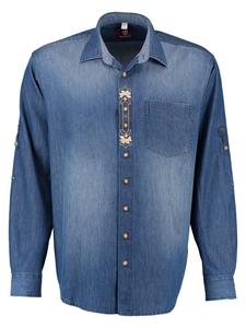 Традиционная рубашка Пампово темно-синего цвета OS-Trachten