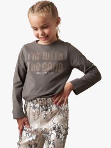 Детская футболка с длинным рукавом и стразами Angel & Rocket, Grey