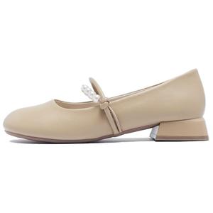 AGSDON Мэри Джейн с массивным каблуком 2,5 см женские абрикос, цвет Apricot