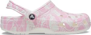Женские сабо Crocs Classic Duke с принтом PTW, розовый