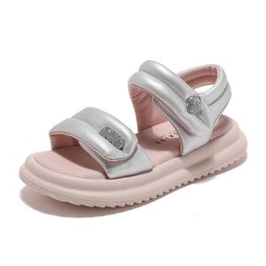 Сандалии детские, легкие, износостойкие, с амортизацией, низкие ABC KIDS, серый/розовый