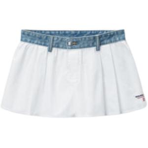 Джинсовые шорты с поясом Alexander Wang, белый