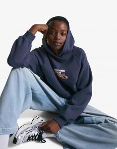 Худи Bershka Cars синего цвета