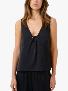 Топ с V-образным вырезом Jessie Sleek Gestuz, Black