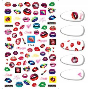 Наклейки для украшения ногтей с узорами ко Дню святого Валентина F-769, Frezarkowo