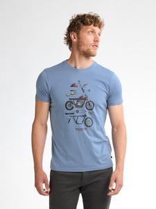 Футболка с принтом мотоцикла Pine Ridge синего цвета Petrol Industries