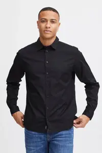 Рубашка с длинными рукавами из смесового материала "BLEND BHBoxwell", черный