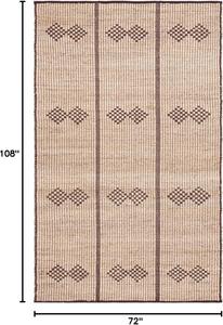 Ковер SAFAVIEH, 183 x 275 см, Natural Fiber Collection, Natural & Brown, в стиле Rustic Farmhouse, ручной работы из джута, идеально для гостиной, спальни, столовой (NF899A-6)