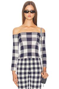 Топ Vale в синюю клетку Ser.O.Ya, Bold Navy Gingham