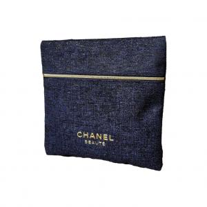 CHANEL Синий золотой косметичка для хранения инструментов портативная