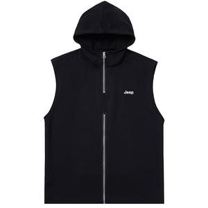 Топ-майка унисекс с капюшоном Moderate Hooded Jeep, черный