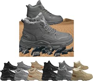 Мужские походные ботинки для улицы, прочные и дышащие ботинки с шнуровкой, для прогулок, хайкинга и альпинизма, осень и зима Generic, серый