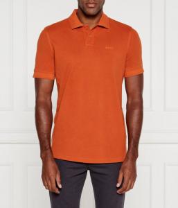 Рубашка поло Boss Orange, оранжевый
