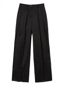 Брюки строгого кроя со складками TWINSET, черный