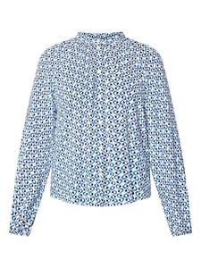 Zero Блузка с графическим принтом кремово-голубого цвета