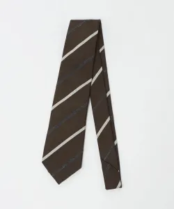 Галстук Fossati Multistripe United Arrows, цвет Dk Brown