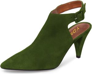 Женские туфли YDN с заостренным носком на высоком каблуке, ботильоны с ремешком на пятке, ремешок на щиколотке, из искусственной замши с пряжкой, вечерние туфли-сандалии, размеры 4-15 US