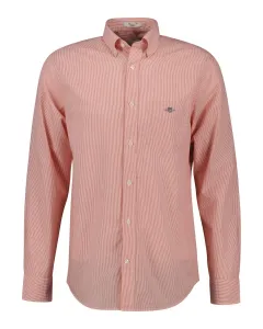 Мужская рубашка с длинным рукавом в полоску Gant, оранжевый