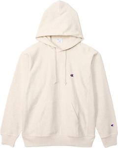 Мужская толстовка Champion REVERSE WEAVE(R) C3-Y131 с длинным рукавом, 100% хлопок, 283 г, свободный крой, флисовая подкладка, вышивка, логотип One Point, толстовка с капюшоном Reverse Weave(R), овсяный