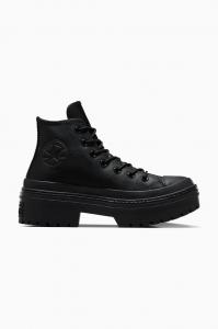 Кожаные кеды Chuck Taylor All Star Lugged Heel Converse, черный