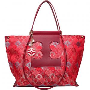 PAYOT Сумка-шоппер из искусственной кожи, шоппинг-сумка, женская сумка Purple Fan Red