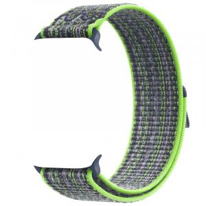 Biaodaige Часы Strap Apple Compatibility Nylon Material 44mm, Bright Green & Blue