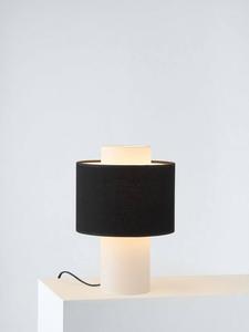 Миниатюрная настольная лампа Vicente из слоистой ткани John Lewis, Black/White