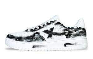 XTEP Кроссовки Air Force One Slip с низким верхом, устойчивые к истиранию, для скейтбординга, унисекс, черно-белые