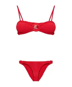 Туманное бикини Hunza G, красный