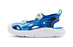 Детские дышащие и износостойкие сандалии для дошкольников Белый Синий QIAODAN