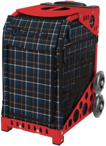 Спортивная сумка-вкладыш ZUCA Imperial Plaid с красной рамой и мигающими колесами