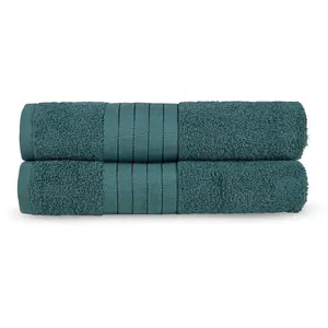 Полотенца для ванной Uni, хлопок, махровая ткань, кайма, 500 г/м², однотонные, без подвеса Good Morning, темно-зеленый