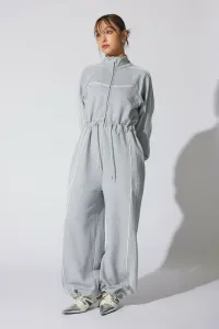 Комбинезон с застежкой-молнией спереди и боковой отделкой Rienda, цвет L/Gry1