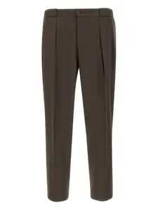 Шерстяные брюки с двойной складкой Briglia 1949, коричневый