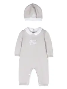 Комплект для новорожденного с декором Pegaso ETRO KIDS, серый
