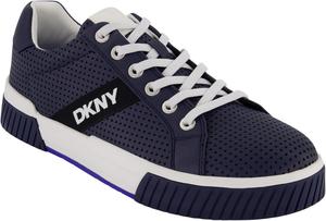 Мужские кроссовки DKNY с резиновой подошвой, круглым носком и шнуровкой, темно-синий