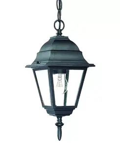 Подвесной уличный светильник из состаренного белого стекла с фацетом Slickblue, black