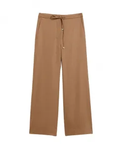 Шерстяные фланелевые брюки Floria Max Mara, коричневый