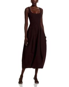Платье из поплина Veda A.L.C., коричневый