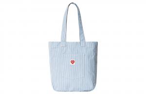 Carhartt WIP Хлопковая сумка-шоппер унисекс сине-белая