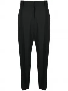 Укороченные брюки из смесовой шерсти Brunello Cucinelli, черный