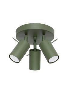 Nice Lamps Потолок ETNA 3P оливково-зеленого цвета, высота 18,5 см