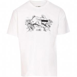Футболка с принтом иллюстрацией MM6 Maison Margiela, белый