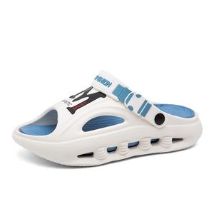 NANJIREN Мужские пляжные сандалии черно-серые бело-голубые, цвет White Blue